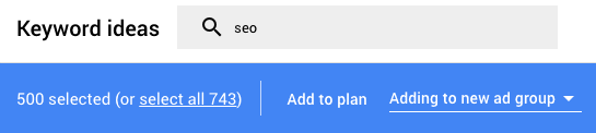 Discover new keywords in Google Ads Keyword Planner