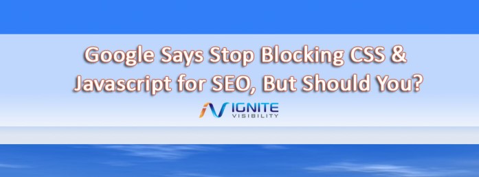 Google Says Stop Blocking CSS & Javascript for SEO, But Should You