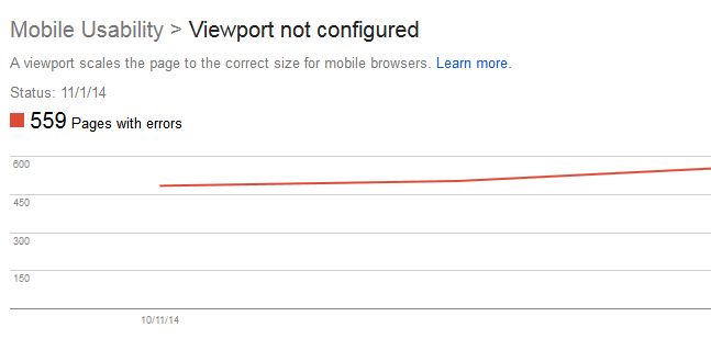 Viewpoint Errors - Google Webmaster Tools Mobile Usability Reports