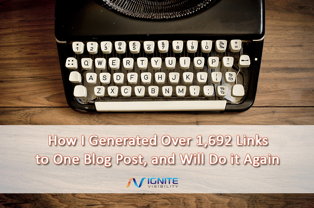 How I Generated Over 1,692 Links to One Blog Post, and Will Do it Again 