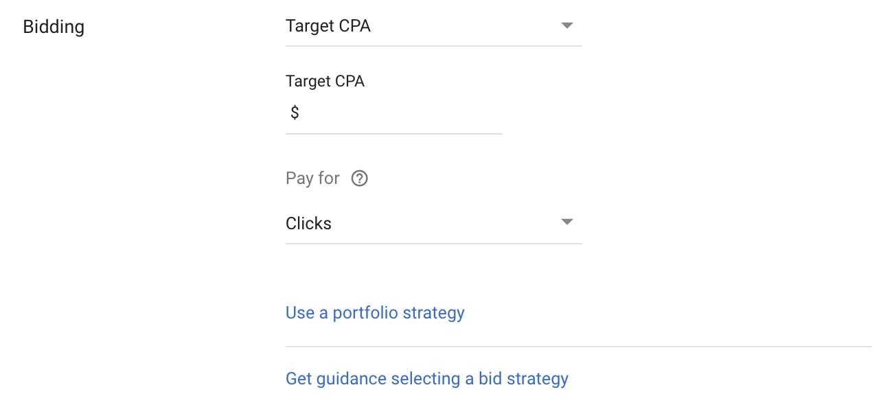 PPC strategies: Use Target CPA bidding