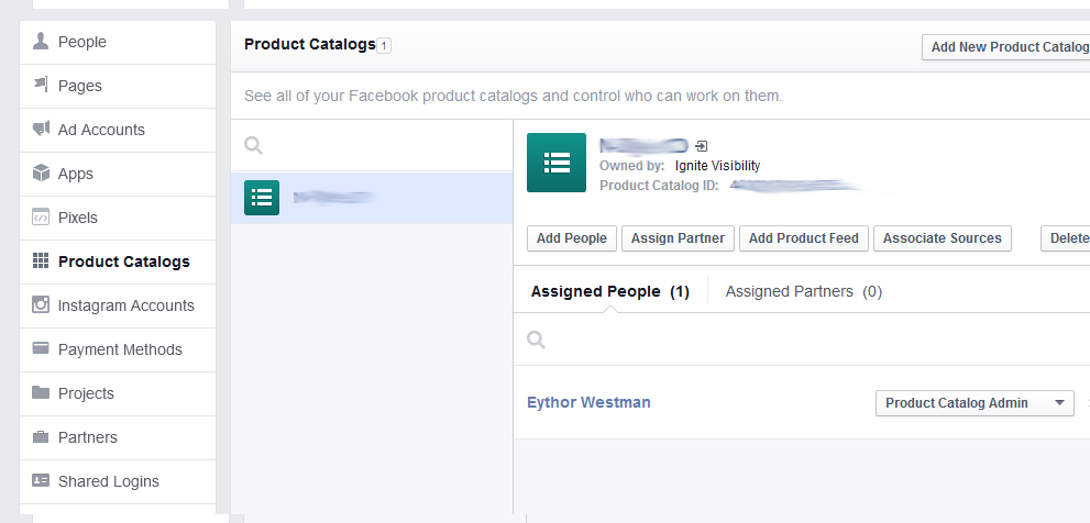 Facebook Business Manager - Product Catalog