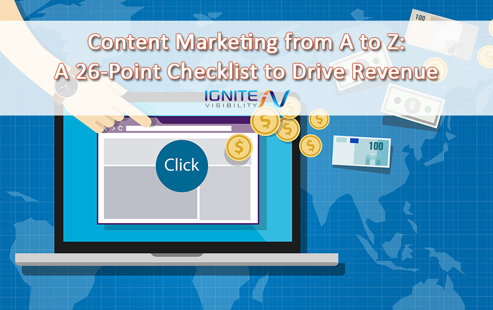 SEO Content Marketing A to Z: 26-Point Checklist to Drive Revenue