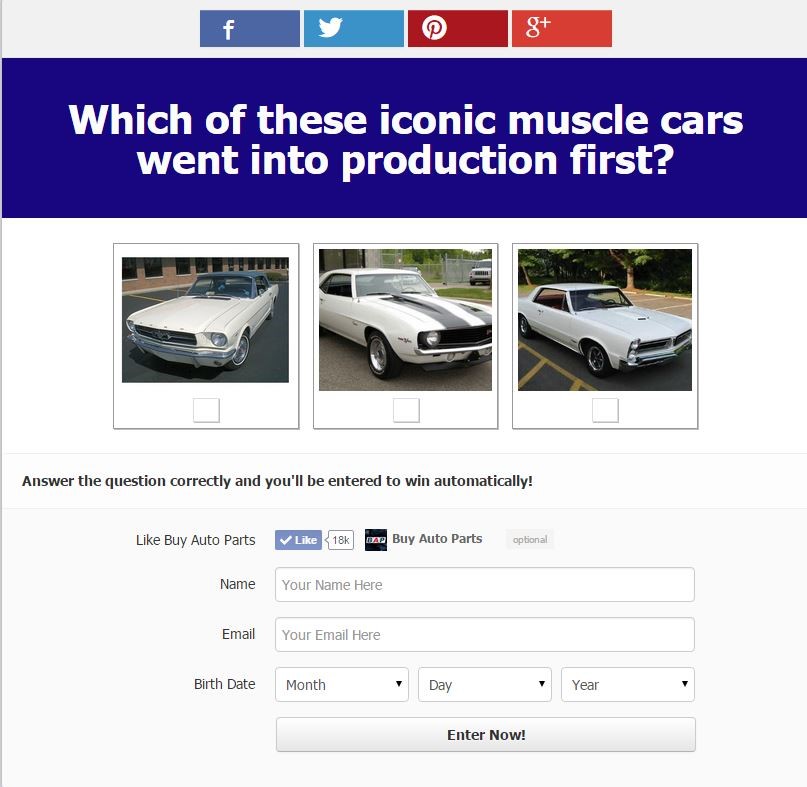 Case Study: BuyAutoParts.com Viral Campaign Earns 20% Increase in Fans