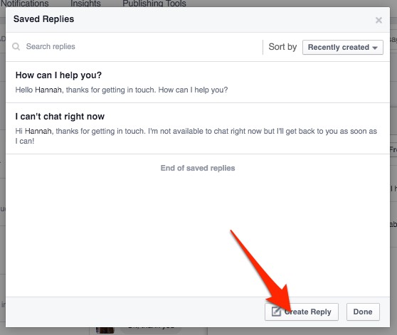 Facebook Hacks and Tips to Grow Your Community - Facebook Messaging responses