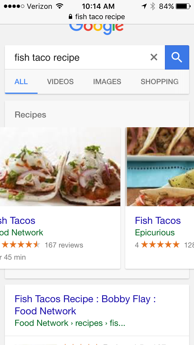 rich snippets - recipe
