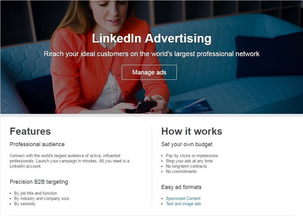 LinkedIn Advertising is great for B2B clients.
