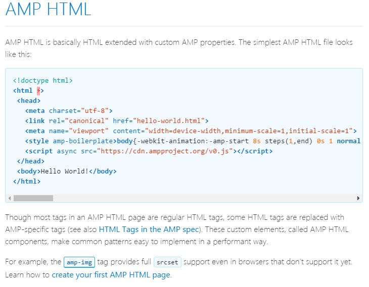 AMP html Tag