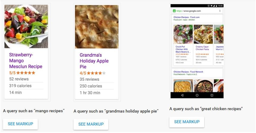 google recipe markup