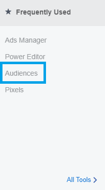 Click the "Audience" Page - Sell On Facebook