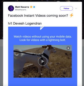 Facebook Instant Video News