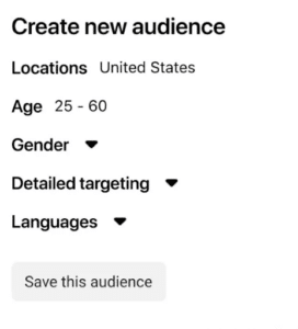 Core Audience Targeting Option for Facebook Advertising