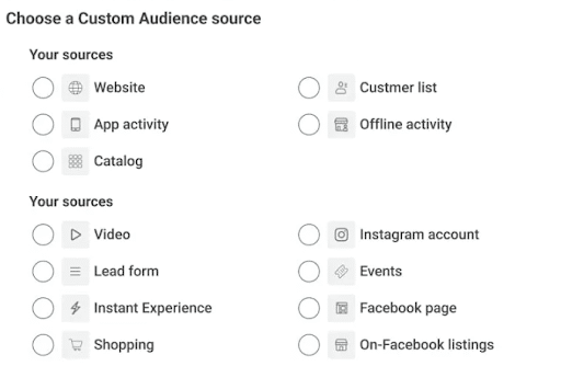 Custom Audience Selection for Facebook Advertising