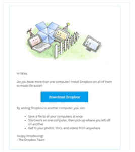 Targeted Email Marketing: Dropbox