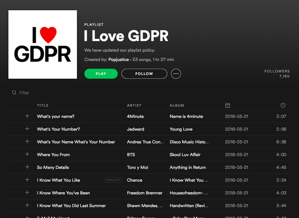 GDPR email marketing even has its own playlist