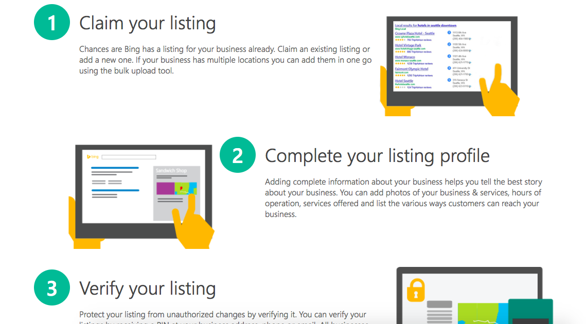 Local SEO agencies should tell you to claim your Bing Places listing