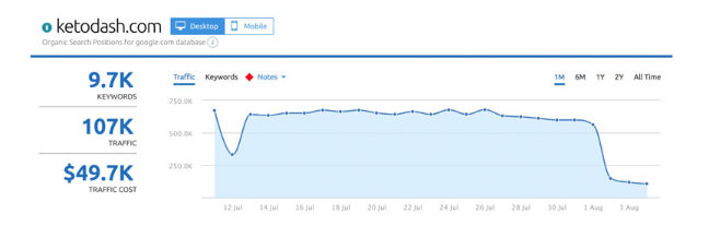 The Google Medic update on August 1st hit some sites hard