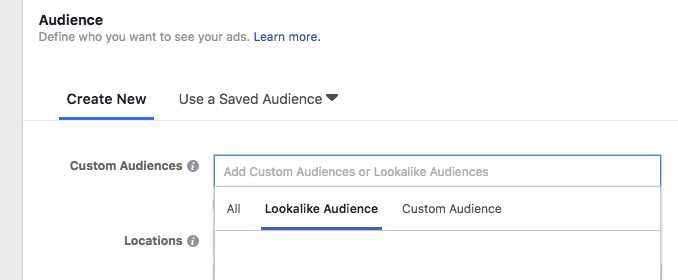 Cross-channel marketing: create a Facebook Lookalike audience based on search data
