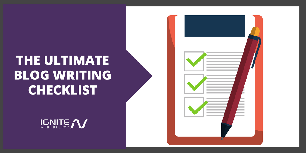 The Ultimate Blog Writing Checklist