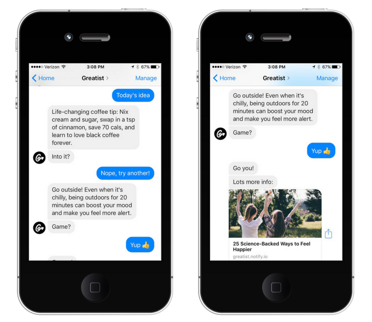 Demand generation: Facebook Messenger is a great way to stay in touch with customers
