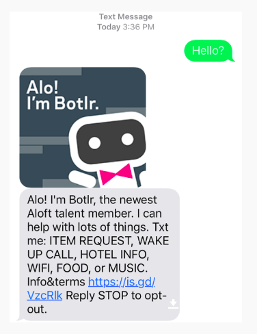 Marriot's chatbot example