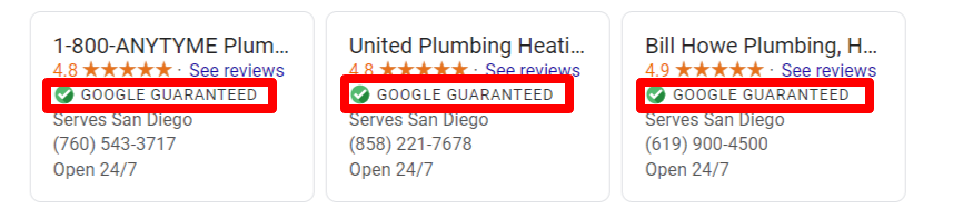 Google Local Services ads come with a Google Guarantee