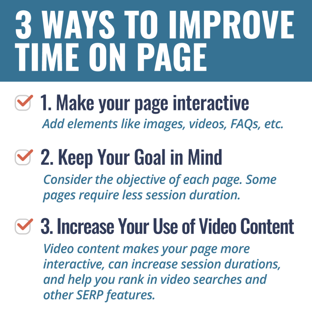 3 Ways to Improve Time on Page