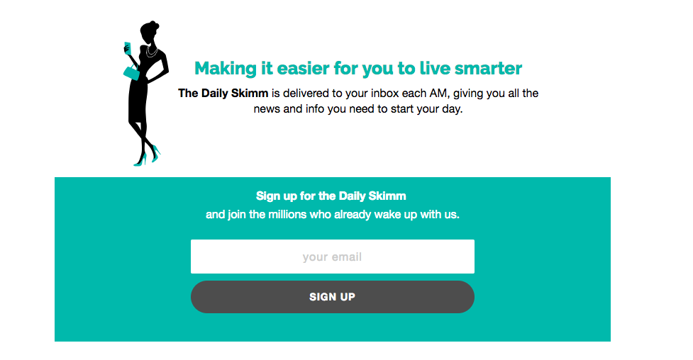 Call to Action Examples: The Skimm