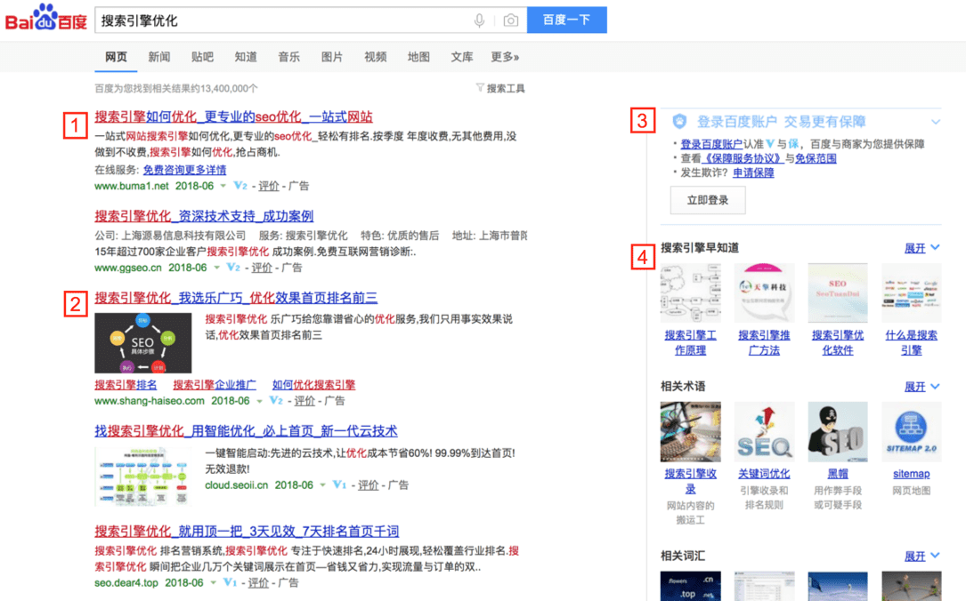 Baidu SEO: Baidu SERPs and SERP feature