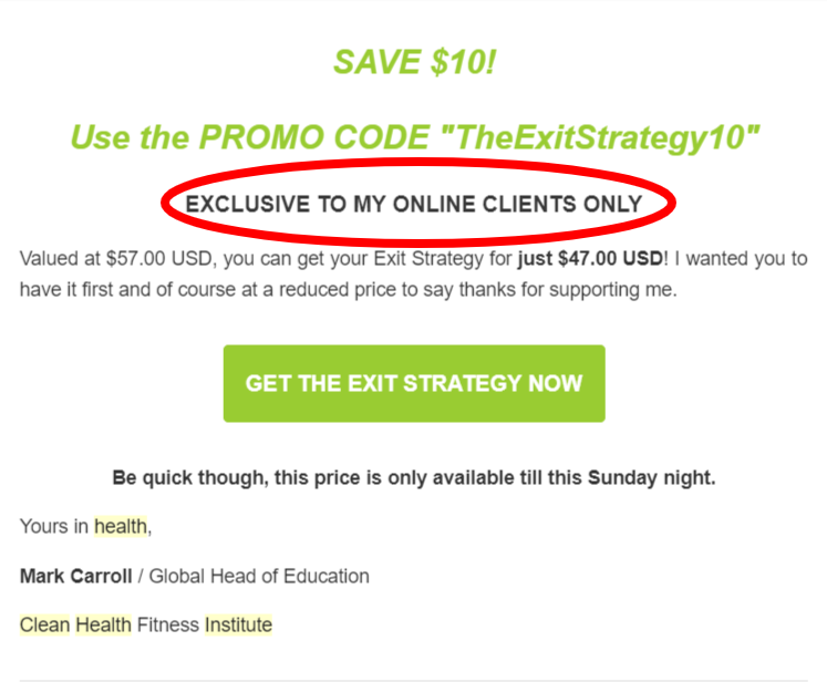 Offer your existing customer special discounts as part of your post conversion funnel