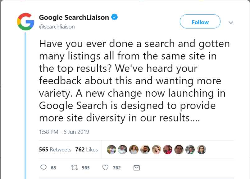Google announces more diverse search results