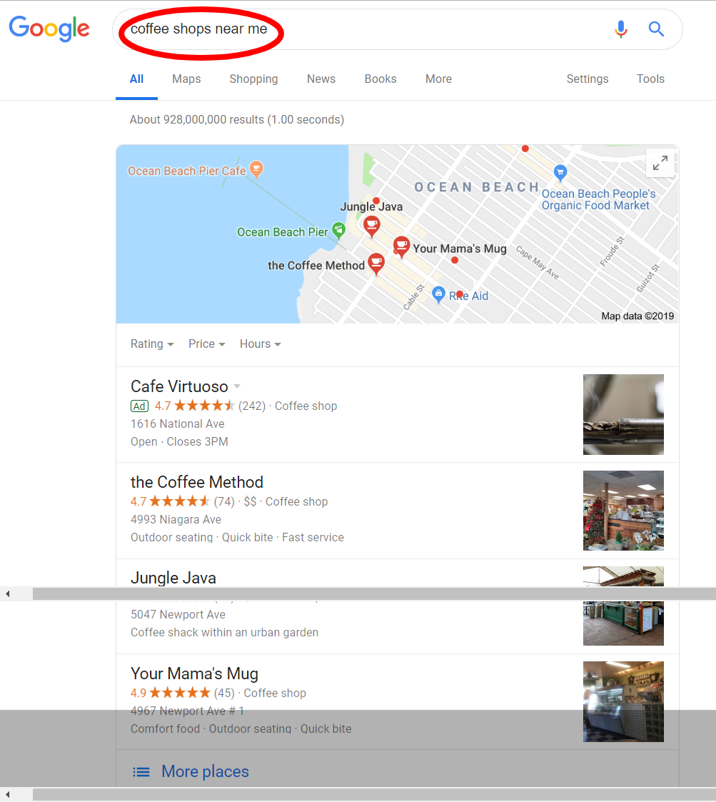 Take advantage of "near me" searches if you run a multi-location business