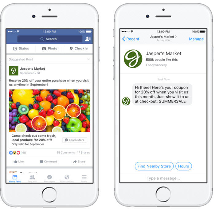 Use Facebook Messenger Ads to target ecommerce personas