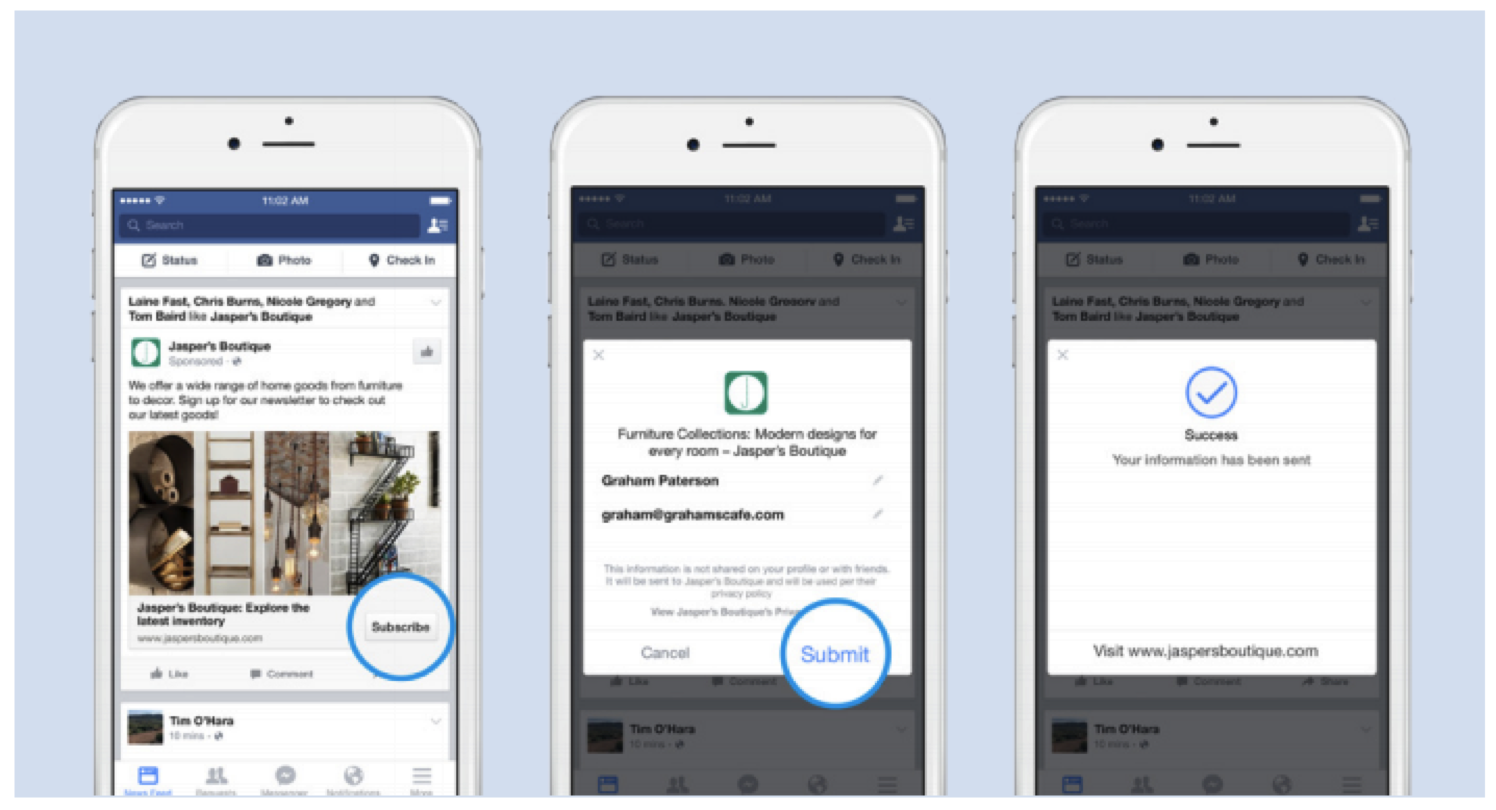Use Facebook lead ads to collect information on your B2B persona examples