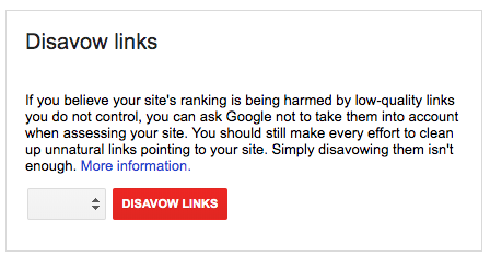 Submit disavow links to Google 