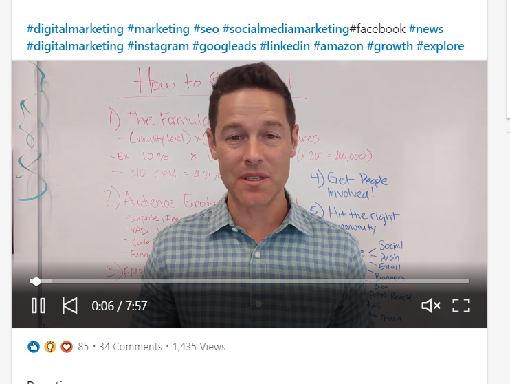 Post native videos to LInkedIn for increased engagement