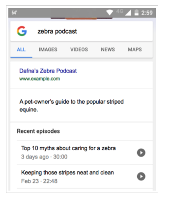 You can use schema to define specific elements and attributes of your podcast