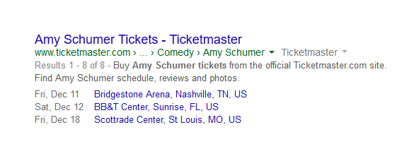 Use schema to claim events SERP Features