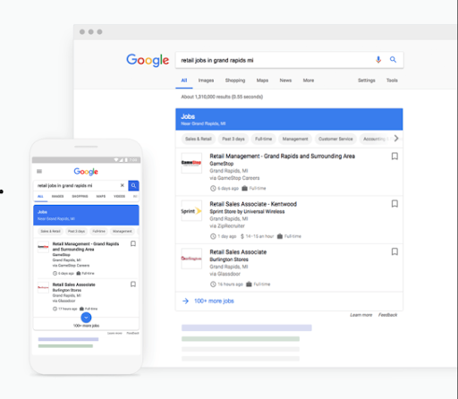 Use schema for a job listing SERP Feature