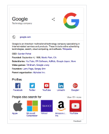 Google's Knowledge Graph SERP Feature