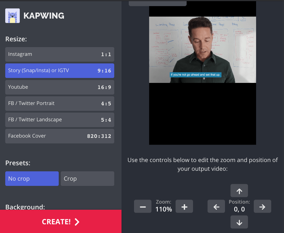 How to use Kapwing to resize videos for IGTV