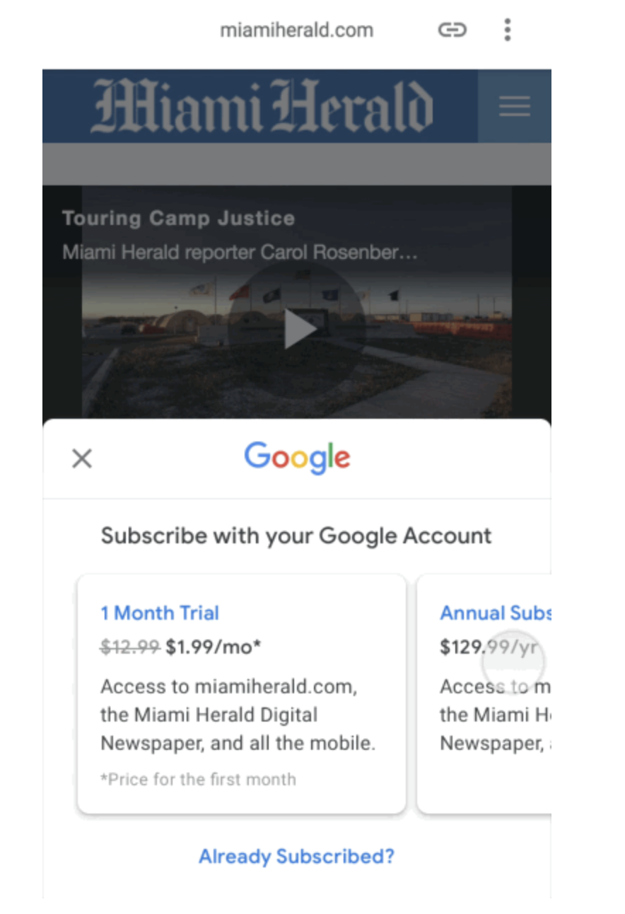 You can add a paywall to Google Publisher Content if you choose
