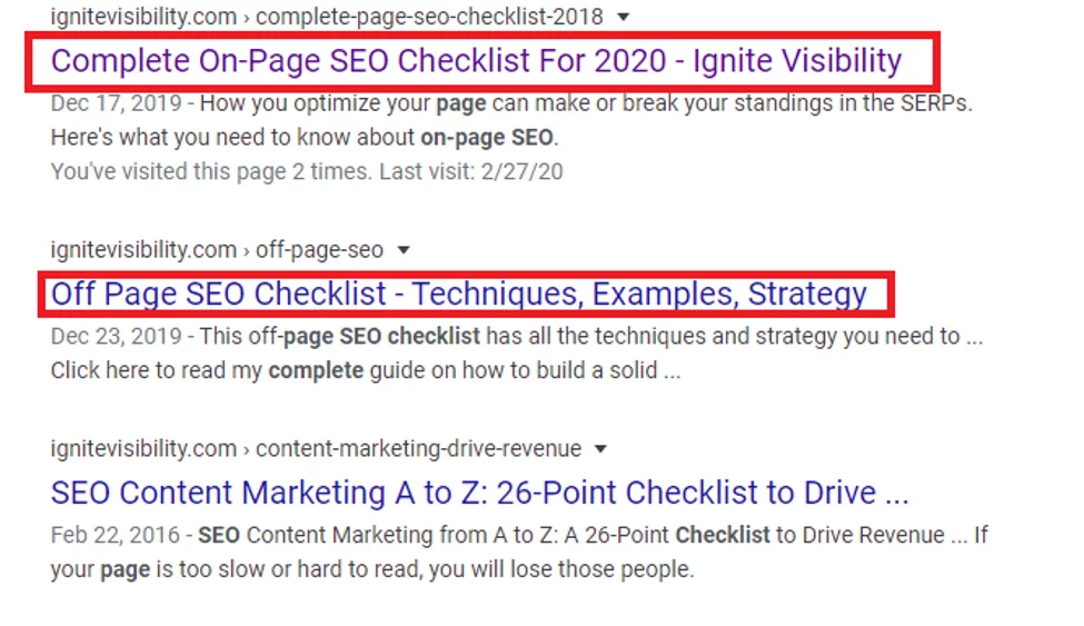 Example of a meta title in a Google SERP