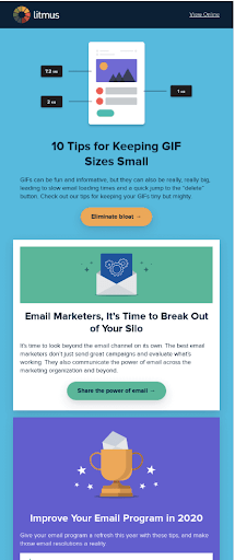 Litmus "welcome" email drip campaign