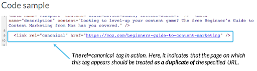 What does a rel=canonical tag look like?