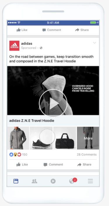 Facebook collection ad