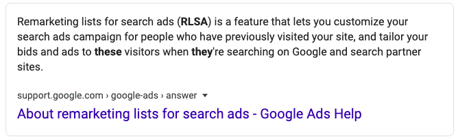 What is RLSA