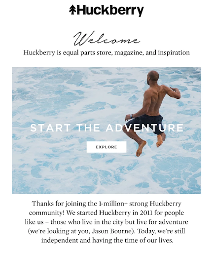 huckberry ecommerce email template