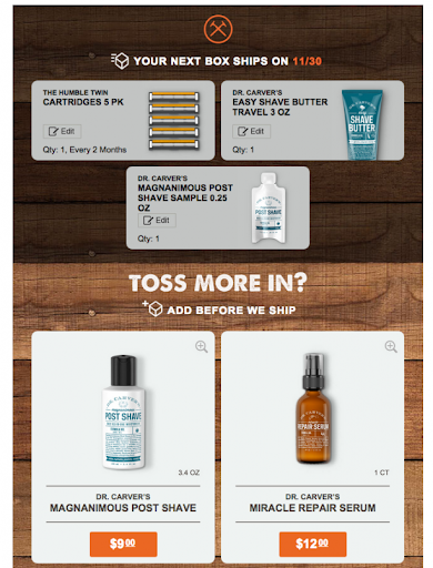 Dollar shave club ecommerce email marketing template