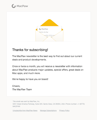 MacPaw ecommerce email marketing